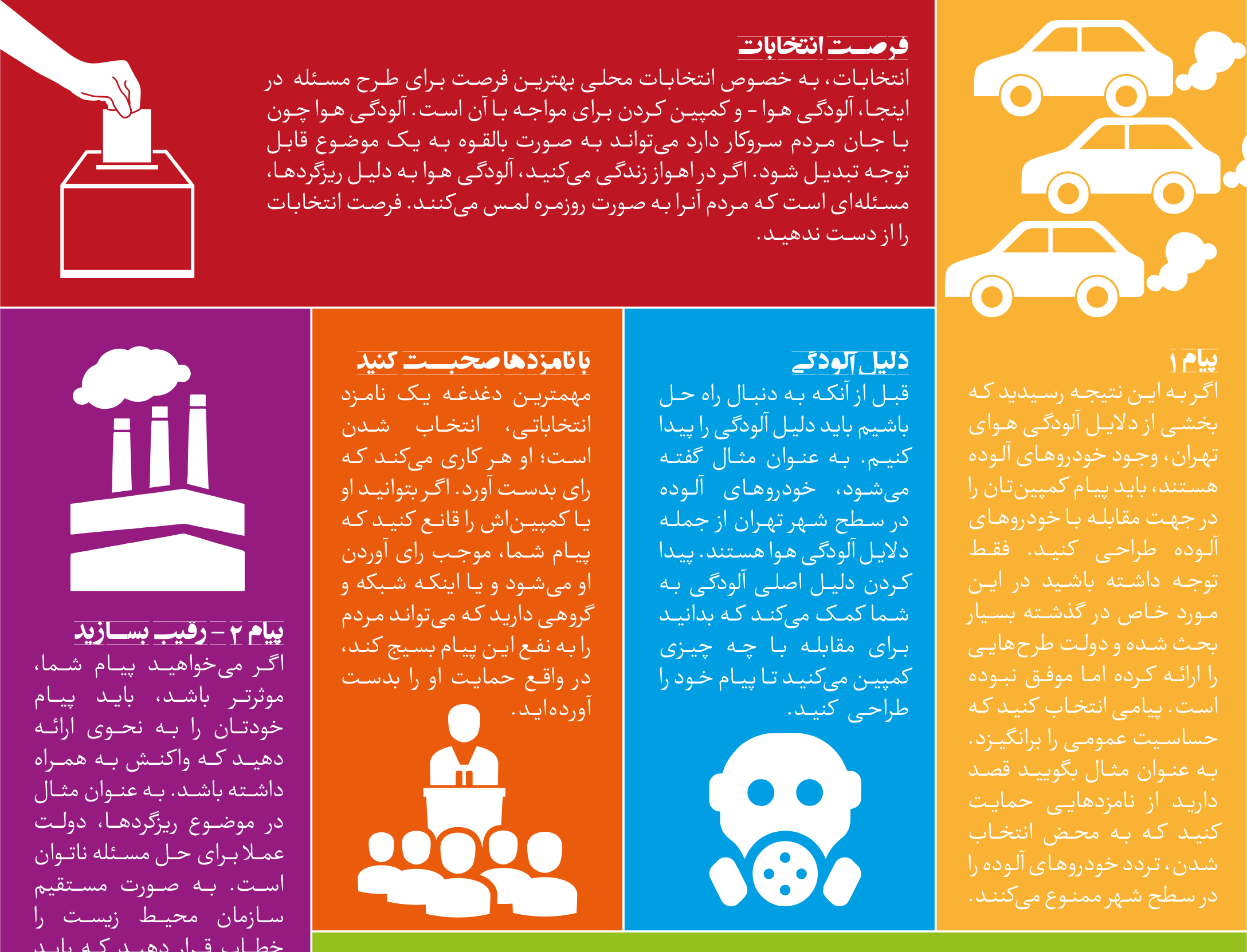 کمپین برای مقابله با آلودگی هوا