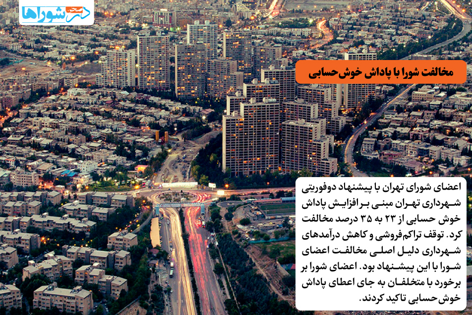 مخالفت شورا با پاداش خوش حسابی